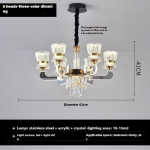 Moodne minimalistlik LED-kristallsammas Villa saali peavalgusti Restorani magamistoa lambid Diameter-6 headlight white