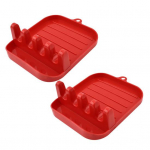 2 tk potikaane riiul Kergesti puhastatav lusikaga s&ouml;&ouml;gipulkade tugihoidik Ruumis&auml;&auml;stlik k&ouml;&ouml;gitarvete hoidik t&ouml;&ouml;laual punane