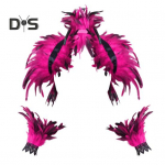 1 komplekt v&otilde;ltskrae randmer&otilde;ngaga gooti stiilis sulgedest r&auml;tik imitatsioon sulgedest &otilde;&otilde;nsad pitsid Unisex mudeli lavaesitlus Halloweeni cosplay roheline