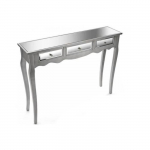 Peegliga konsol - DECLIKDECO - MASALA - 3 sahtlit - Puit - Hall - 106,5 cm hall