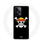 Coque Maniacase pour Xiaomi Redmi Note 12 Pro 5G Drapeau One Piece Pirate Rap et Chapeau de Paille