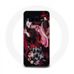 Coque Maniacase pour Samsung Galaxy S10 Plus demon slayer tanjiro nezuko attaque combat