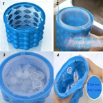 Seau &agrave; glace - Ice Genie - E21997 - Silikoon - 120 glasooni - Kahekordse kambriga disain