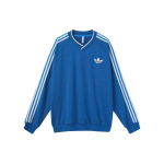 Adidas Originals SS23 Adicolor 70ndate Retro Seeria V&auml;rviplokk Triip Logo Tr&uuml;kis Spordikampsun Meeste Kampsun Sinine IP6989 XXL