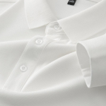 Mooruspuu siidist pikkade varrukatega polos&auml;rk Meeste &auml;riline vabaaja &uuml;hev&auml;rviline p&otilde;hjaga s&auml;rk S&uuml;gis- ja talvine T-s&auml;rk Kerge luksuslik meeste riided M valge