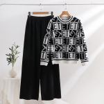 Naiste kampsunite komplekt, 2-osaline varustus, kootud pullover, džemprid, laia s&auml;&auml;rega p&uuml;ksid, spordidressid, sobivad komplektid, s&uuml;gistalvised komplektid, naiste dressid S must