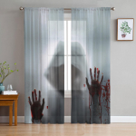 Verine k&auml;ej&auml;ljega &otilde;udussiluett L&auml;bipaistvad kardinad elutuppa Moodne Voile kardin Magamistoa t&uuml;llkardinad Aknakatted W135 x H114cm