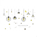 Creative Wall Sticker Decorative Wallpaper Easy to Clean, Premium Removable Decals Art Potted Plants