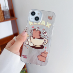 Laser Brown Bear silikoon&uuml;mbris Xiaomi Redmi Note 12 11 Samsung A54 A24 A14 Oppo A78 A58 A38 Tecno Spark 10 Pro Funda v&auml;rvitud kaanega Pehme TPU kaitseraud Infinix Hot 10 Lite