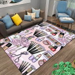 Meik Kosmeetika Moodne Vaip Pestavad Vaibad Magamistoa Elutoa Kodu Dekooriks Libisemisvastane P&otilde;randamatt Diivani Kohvilaua Ala Vaip 80x120cm black