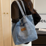 Retro Pestaudusega Denimkott Naiste Uus Korea Ins Harajuku &Otilde;lakott Vabaaja Pendelr&auml;nduri Ostukott