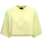 Adidas X Ivy Park Beyonc&eacute; Ivy Parki koost&ouml;&ouml; K&uuml;lgtriip &Uuml;mmargune kaelus L&uuml;hike varrukas T-s&auml;rk Naiste pealised Kollane GM8668 XS beige
