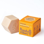 Beauty & the Bee Smooth pH Balanced Shampoo Bar for Dry/Frizzy Hair and Scalp - All Natural Ingredients - 3.5 oz, Bee Shiny, 1 Count beige