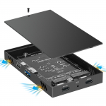Dual Bay M.2 SSD Case Type C dokkimisjaam USB3.2 GEN2 10 Gbps M.2 MVME korpuse adapter PC jaoks Only NVME