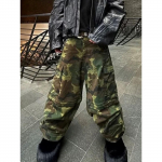 Cargo P&uuml;ksid Mehed Naised Streetwear Patchwork Kottis Kombinesoonid Lai Jalg L&otilde;dvad P&uuml;ksid XXL