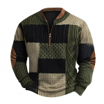 Meeste Retro Casual gradienttr&uuml;kiga kampsun L
