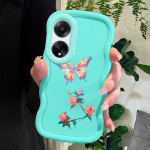 V&auml;rvitud muster Big Wave Edge pehme silikoon materjal Macaron telefoni &uuml;mbris p&otilde;rutuskindel kaitsev kummist &uuml;mbris OPPO Reno Realme jaoks OPPO A57 4G roosa