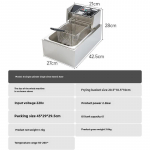 6L elektriline kommertsfrit&uuml;&uuml;r &uuml;he silindri ja taimeriga 6L single tank fryer