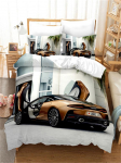 Sportauto tekikottide komplekt Luksuslik kvaliteetne 3D prinditud voodipesu 2/3 tk Double Queen King voodiriided T&auml;iskasvanutele poistele Kodutekstiil. EU single(135x200cm)