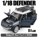 Suur 1/18 Land Rover Defender Range Rover maastur maastikusulamist mudel auto survevalatud s&otilde;idukite kollektsioon Heli ja valguse tagasit&otilde;mbamine poisile m&auml;nguasi lastele sinine