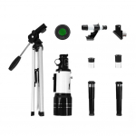 Uus teleskoop t&auml;iskasvanutele ja lastele Professionaalne reisiteleskoop 15X-150X Astronoomilised refraktor teleskoobid astronoomia algajatele must