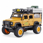 1/28 skaala Camel Trophy Land Rover Defender maastikuvalmis valatud mudel m&auml;nguauto lastele 1/28-Size:18.6*8.6*11.2cm kollane