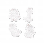 Molde de galleta animal de simulaci&oacute;n de pl&aacute;stico alimento auxiliar DIY herramienta de horneado pastell juego de molde de pastell