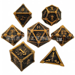 D6 Cthulhu Metallist T&auml;ringukomplekt COC, DND ja TRPG jaoks h&otilde;be/sinine