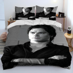 Uus film The Vampire Diaries voodipesukomplekt &Uuml;hekohaline Kaksik T&auml;issuuruses Kuninganna Kuningas Suuruses Voodikomplekt T&auml;iskasvanud Laps Magamistuba Tekikotikomplekt Kodutekstiil AU Double 180x210cm