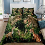 Dinosaurused Jurassic Park 3D Prinditud Voodipesukomplekt &Uuml;he-, Twin-, T&auml;is-, Queen-, King-suuruses Voodikomplekt T&auml;iskasvanu Laste Magamistoa Voodipesu Kingitus 135X200cm-2pcs