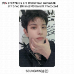 Stray Kids 3. maailmaturneel domineerib JYP Shop Online MD Benefit Photocard KPOP Seungmin