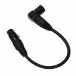 XLR-mikrofoni pikenduskaabli adapter 90-kraadine XLR isas-emane 3 kontaktiga mikrofoni juhe k&otilde;larite jaoks 1.8m/ 6ft