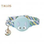 J&auml;lgimisseadme hoidja lemmiklooma kaelarihm kellukesega Reguleeritav helkuriga koera kassi kaelarihm AirTagi &uuml;mbrise jaoks GPS-i leidja tarvikud Kassipoja kutsika tarvikud S sinine