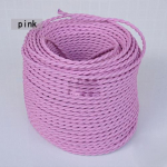 0,75mm*2 soonega elektriline vaskjuhe vintage keerutatud kangasjuhe kootud 2 soonega tekstiiljuhe ripplambi juhe Edisoni valgustus 20m roosa