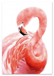 Plakat r&oacute;żowy flaming 21x29,7 cm A4