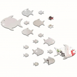 Kalakooli seinakleebised Magamistoa elutoa taustadekoratsioon seinakaunistus(H&otilde;bedane D) h&otilde;be