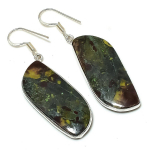 Dragon Jasper Handmade 925 Sterling Silver Gift Jewelry Earring 2.29 n1r82