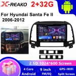 Hyundai Santa Fe 2 2006-2012 jaoks Android Autoraadio GPS-navigatsioon 2 DIN Multimeedia Videom&auml;ngija DVD Carplay Stereo Peakomplekt 4 core 2GB+32GB carplay