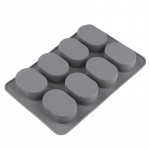 Silikoonist koogivorm, k&auml;teseebivorm, 8 auguga ovaalne vorm, želeevorm, seebivorm onesize