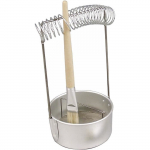 Pot tr&egrave;s pratique en aluminium pour le nettoyage des pinceaux. R&eacute;f 10308