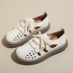 Naiste mokasiinid, nahkjalatsid, mugavad s&otilde;iduautod, vabaaja &otilde;dede jalan&otilde;ud, k&otilde;ndimine, suvised jalatsid naistele 42 valge