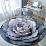 &Uuml;mmargune kristallveluurist magamistoa elutoa diivan 3D maapiirkonna libisemisvastane padi, pesuvaba vaip Diameter 60cm