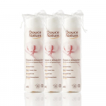 Douce nature orgaaniline 100% puuvillane &uuml;mmargune vatipadjad 80 lehte x 3 80 organic round cotton pads x 3