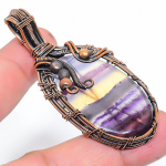 Fluorite Handmade Copper Wire Wrap Jewelry Pendant 2.64 e9n17