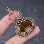 Natural Fluorite Gemstone Handmade Copper Wire Wrap Pendant Jewelry 2.56 t5a41