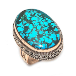 Tibetan Turquoise Handmade Copper Jewelry Ring Size 8 f2e85
