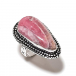 Rhodochrosite Handmade 925 Sterling Silver Jewelry Ring Size 6 r1i82