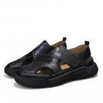 Suvised v&auml;listingimustes kasutatavad meeste sandaalid libisemiskindlad meeste vabaaja tossud, mugavad rannasandaalid, suures suuruses meeste hingavad kahlasandaalid 38 must