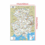 Raamimata Saksamaa kaart-teede kaart, seinakaunistus koju, kontorisse, klassiruumi, sise-/v&auml;likasutuseks, haridusplakat, reisivahendid 42*59cm