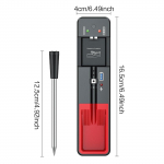 Juhtmevaba lihatermomeeter Bluetoothiga, 360 jala ulatus, nutikas lihatermomeeter ahju, BBQ, grilli, k&ouml;&ouml;gi, suitsuahju, sous vide jaoks